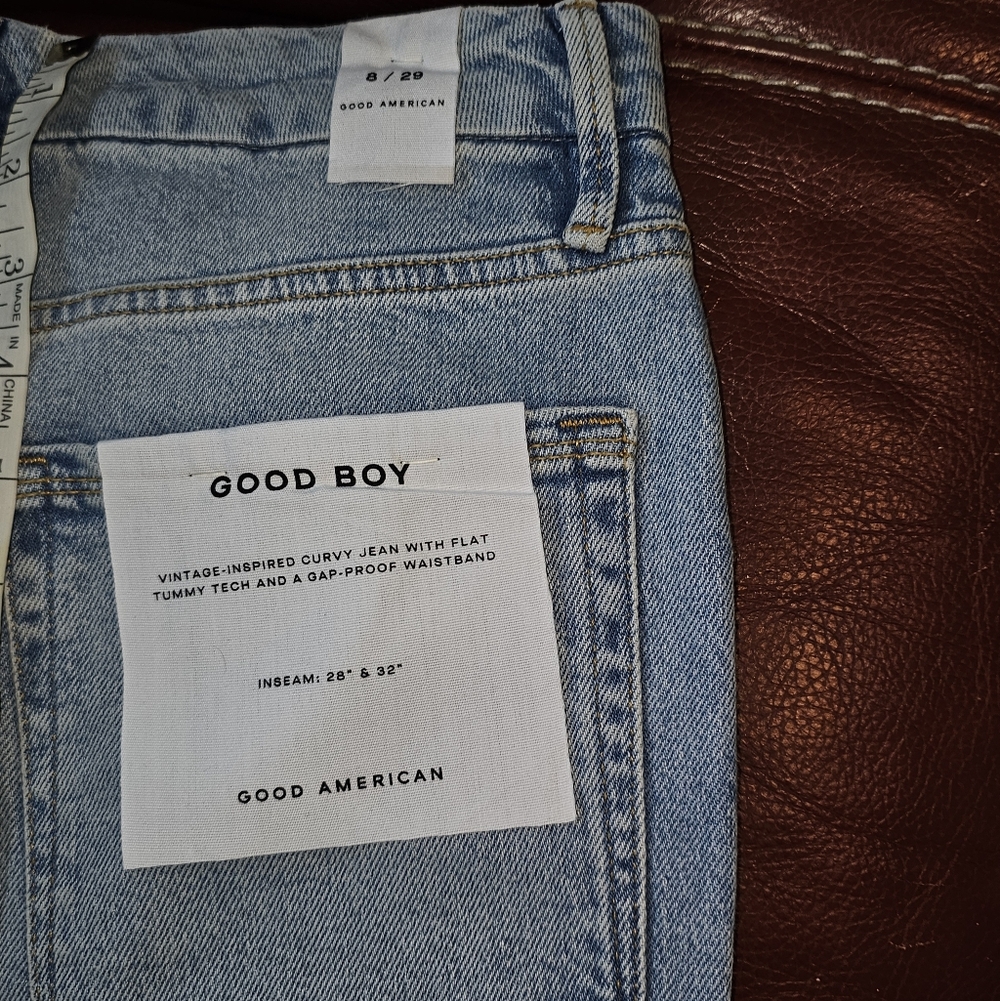 Good American Light Blue Straight Leg Jeans